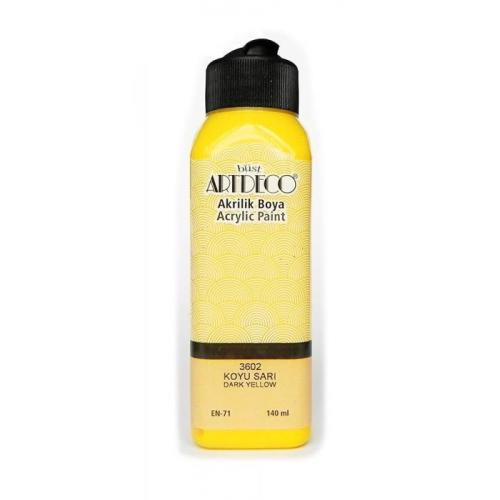 Artdeco Akrilik Boya 140ml Koyu Sarı 3602