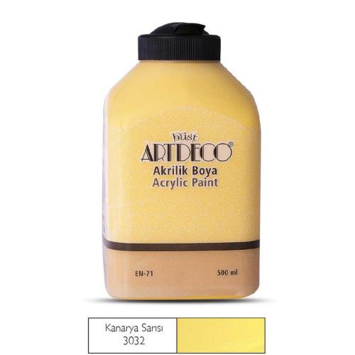 Artdeco Akrilik Boya 500ml Kanarya Sarısı