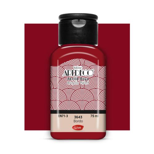 Artdeco Akrilik Boya 75ml Bordo 3643