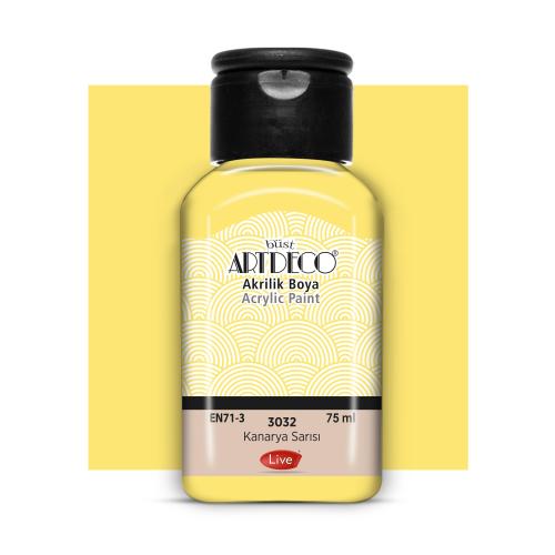 Artdeco Akrilik Boya 75ml Kanarya Sarısı 3032