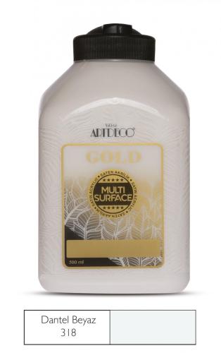 Artdeco Gold Akrilik Boya 500ml Dantel Beyaz