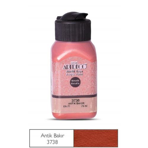 Artdeco Metalik Akrilik Boya 75ml Antik Bakır