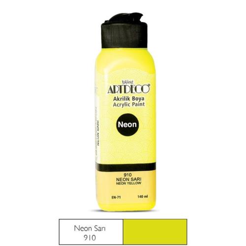 Artdeco Neon Akrilik Boya 140ml N.Sarı 910