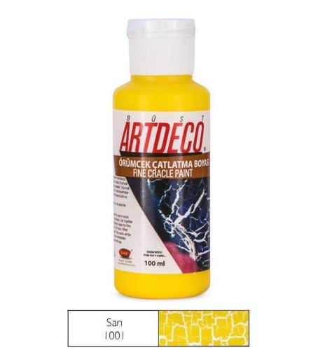 Artdeco Örümcek Çatlatma Boyası 100ml Sarı 1001