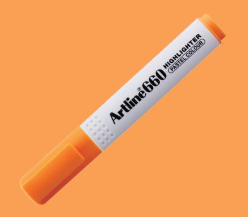 Artline 660 Fosforlu Kalem Pastel Orange