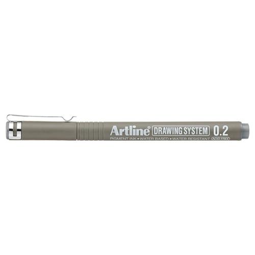 Artline Drawing System 0.2 Çizim Kalemi Uç:0,2mm Grey