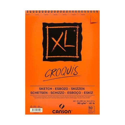 CANSON ESKİZ CROQUIS XL ALBÜM 90GR SPİRAL A4 50YP