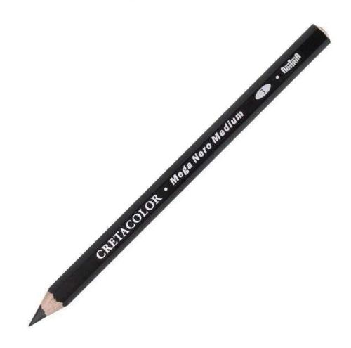 Cretacolor Mega Nero Pencil Medium Yağlı Kömür Kalem 46138