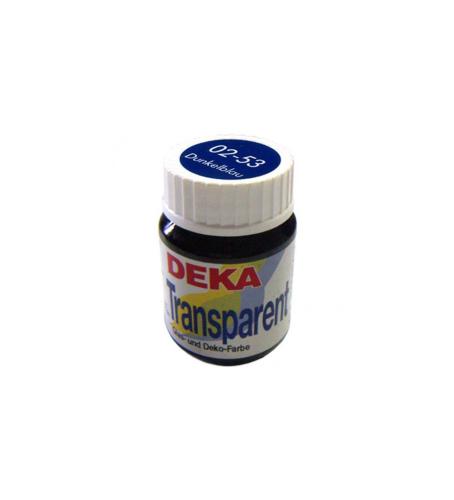 Deka Transparent Cam Boyası 25ml Dunkelblau 53