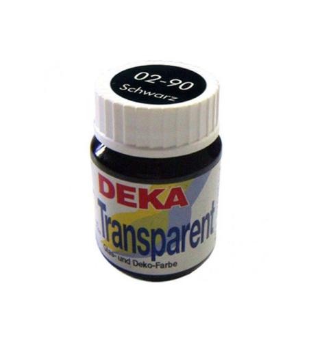 Deka Transparent Cam Boyası 25ml Schwarz 90