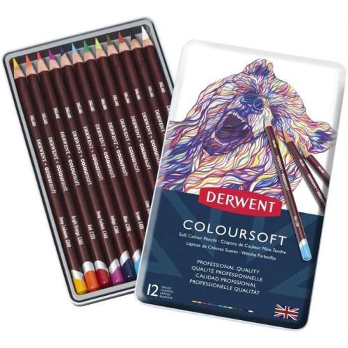 DERWENT COLOURSOFT 12'Lİ TENEKE KUTU