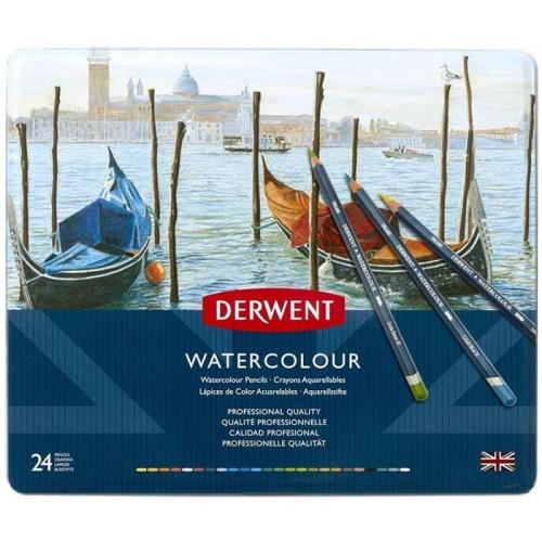 DERWENT WATERCOLOUR 24'LÜ TENEKE KUTU