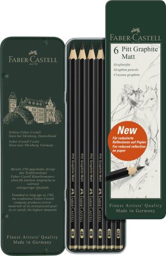 Faber-Castell Pitt Graphite Matt Dereceli Kalem 6'lı Set