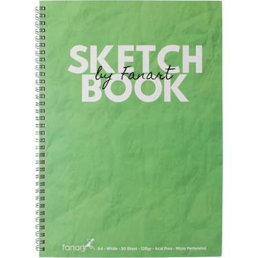 Fanart Academy Sketch Book A4 - Yeşil 120gr Spiralli 50yp