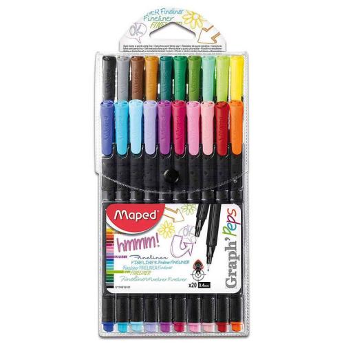 MAPED Fineliner x 20 Askılı Paket