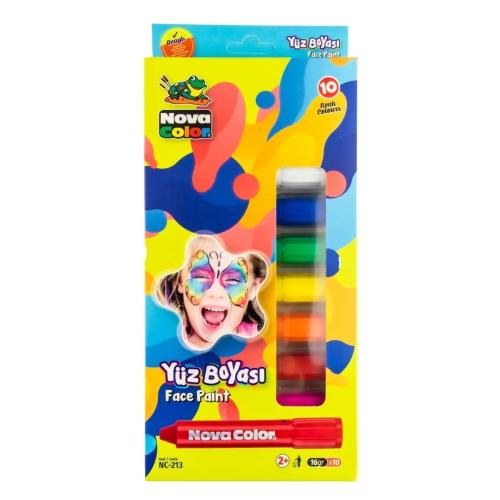 NOVA COLOR Yüz Boyası 10lu SET NC-213