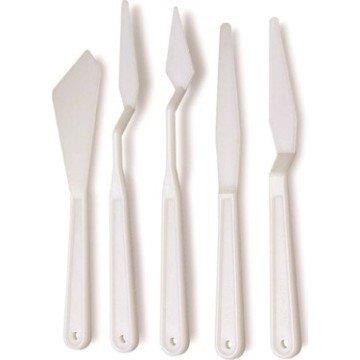 PLASTİK SPATULA SETi BEYAZ 5li