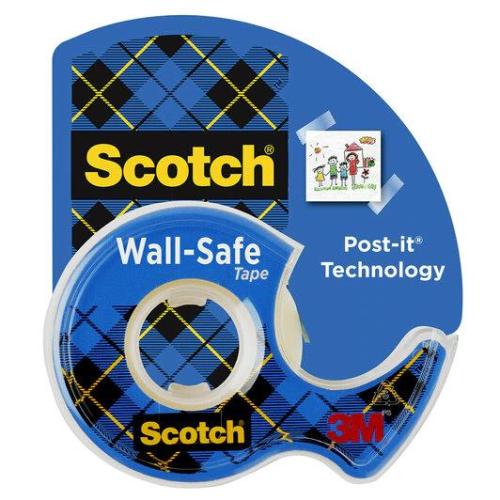 Scotch® Wall Safe (duvara zarar vermez) Bant, Kesicili, 19mm x 16,5m