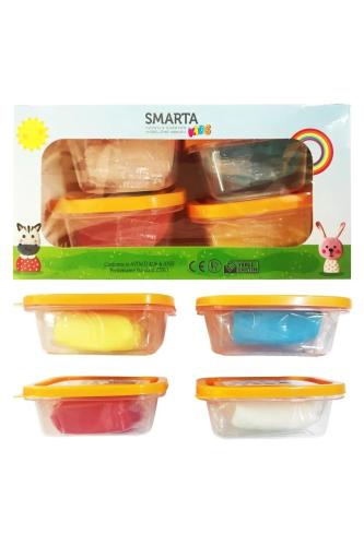 SMARTA KIDS HAVAYLA KURUYAN MODELLEME HAMURU 4'LÜ SET (70 GR * 4 * 1)