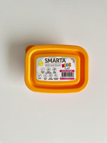 SMARTA KIDS HAVAYLA KURUYAN MODELLEME HAMURU NEON PEMBE 70 GR * 1 * 1)