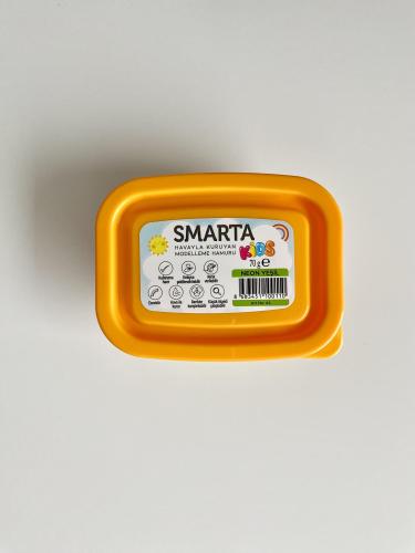 SMARTA KIDS HAVAYLA KURUYAN MODELLEME HAMURU NEON YEŞİL 70 GR * 1 * 1)