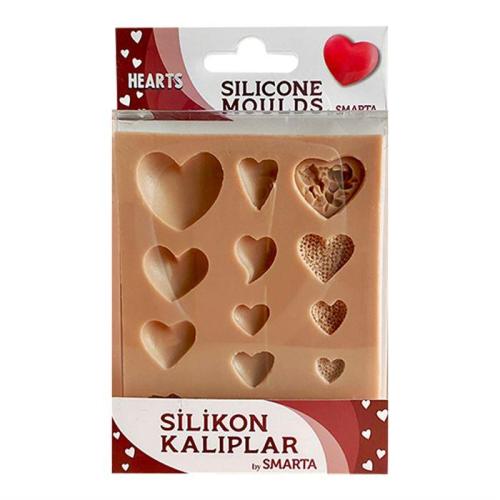 Smarta Silikon Kalıp Kalpler - Hearts SK1013003