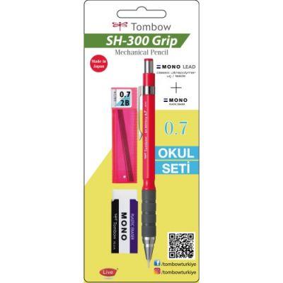 Tombow SH-300 Grip K.Kalem 0,7mm Okul Seti K.Pembe