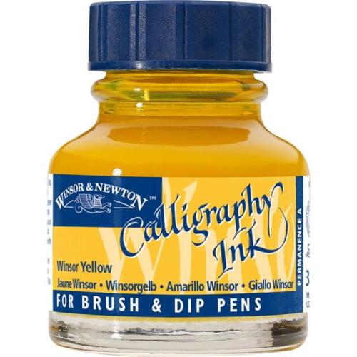 Winsor Newton Caligrafy Ink 30cc Winsor Yellow